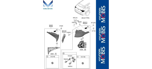 mobis bulb combination taillamp kia sportage 2021-25
